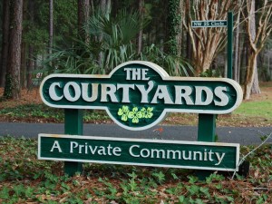 Entry sign at The Courtyards
