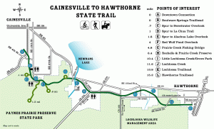Gainesville to Hawthorne Trail Map