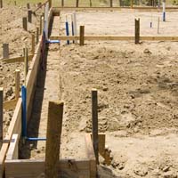 construction of a home's foundation